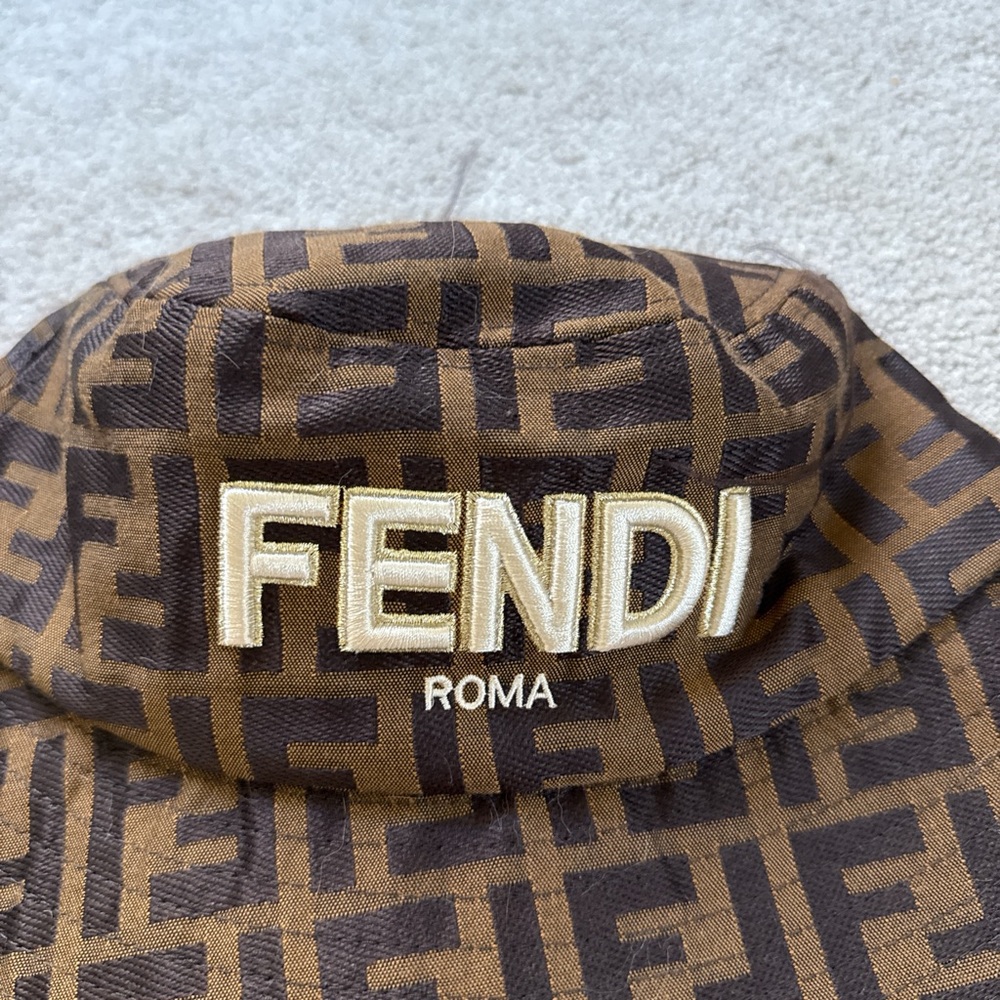 Fendi Brown FF Monogram Hat